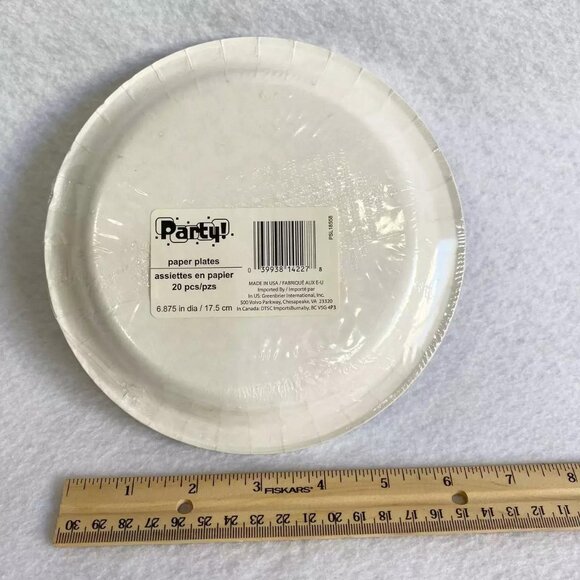 Party! Paper Plates | 20 pack Black White Geometric Floral NEW - Picture 2 of 3